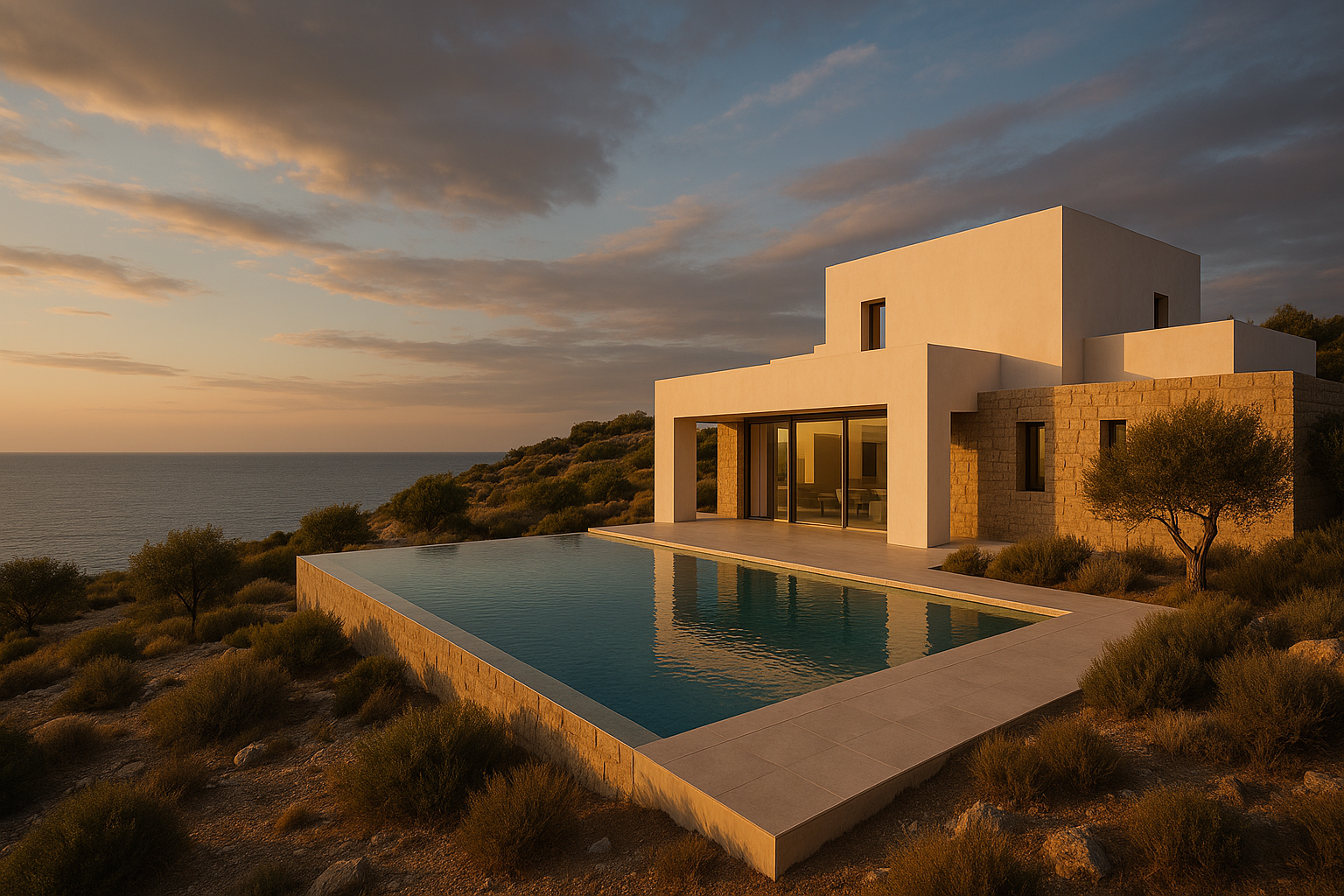 Modern luxury villa exterior
