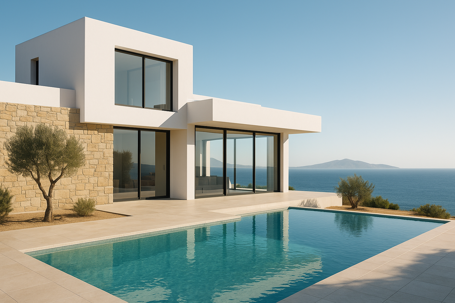 Mediterranean villa with sea view